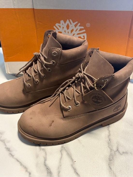 Timberland Waterproof ReBOTL 6 Inch Boots Taupe Nubuck Men 6.5 Women 8